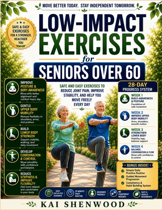 Kniha Low Impact Exercises For Seniors Over 60 Kai Shenwood