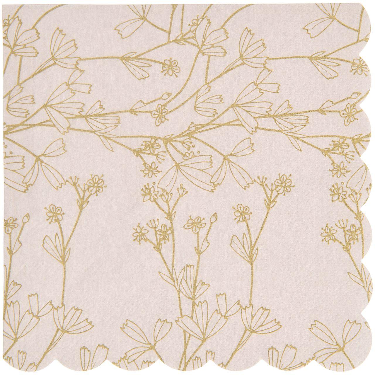 Hra/Hračka Servietten Blumen, Apricot/Gold, FSC MIX 
