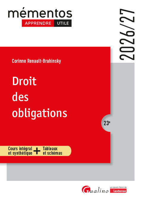 Boek Droit des obligations Renault-Brahinsky