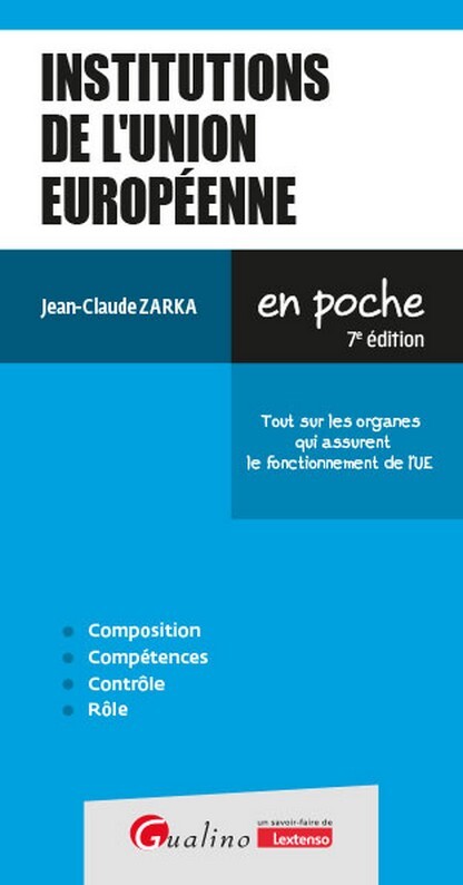 Libro Institutions de l'Union européenne Zarka