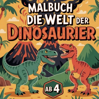 Kniha Malbuch Die Welt der Dinosaurier ab 4 Jahren: 50 aufregende Motive, 18 verschiedene Dinosaurier zu Lande, zu Wasser und in der Luft Tom Winkler