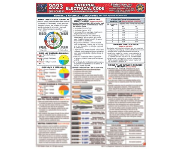 Kniha NATIONAL ELECTRIC CODE 2023 QUICK-CARD BUILDERS BOOK