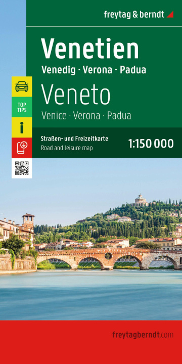 Tiskovina freytag & berndt Straßenkarte Venetien - Udine - Venedig - Padua 1:150.000 