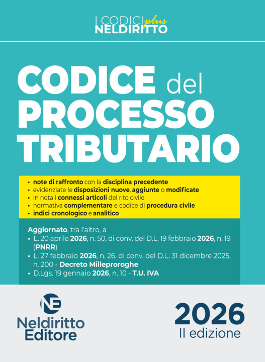 Kniha Codice del processo tributario plus 2026 