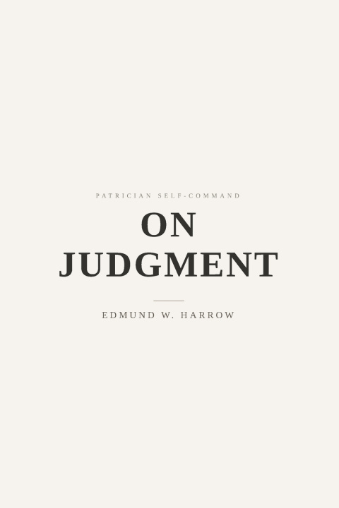 Kniha On Judgment Edmund W. Harrow