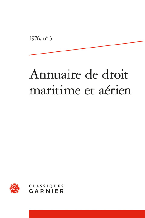 Kniha Annuaire de droit maritime et aérien 1976, n  3 - varia 
