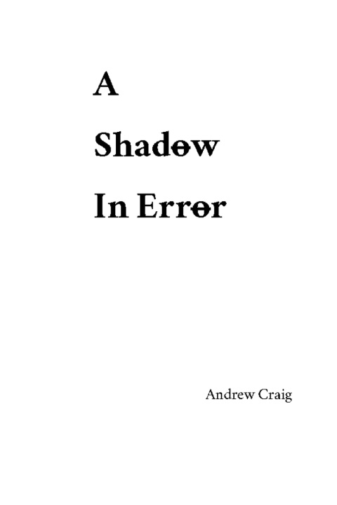 Kniha A Shadow in Error Andrew Craig