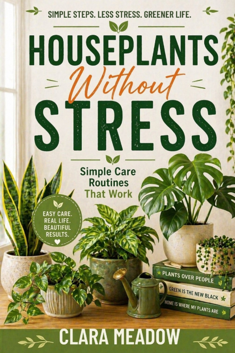 Kniha Houseplants Without Stress Clara Meadow