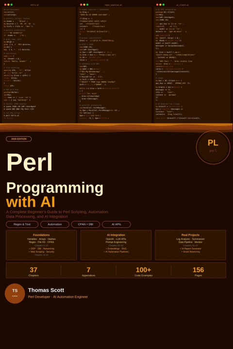 Kniha Perl Programming with AI Thomas Scott