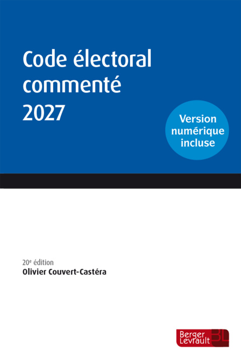 Kniha Code électoral commenté 2027 (20e édition) COUVERT-CASTÉRA