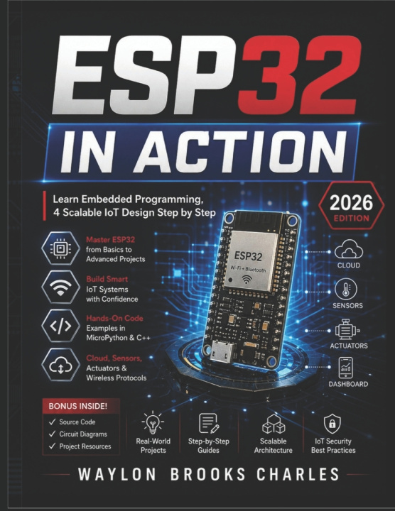 Kniha ESP32 IN ACTION Waylon Brooks Charles