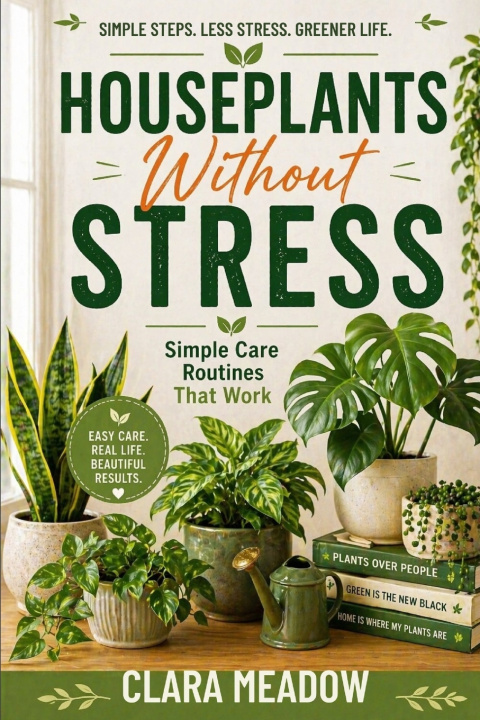 Kniha Houseplants Without Stress Clara Meadow