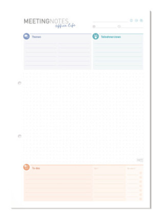 Kniha Tisch-Block Meeting-Notes A4 