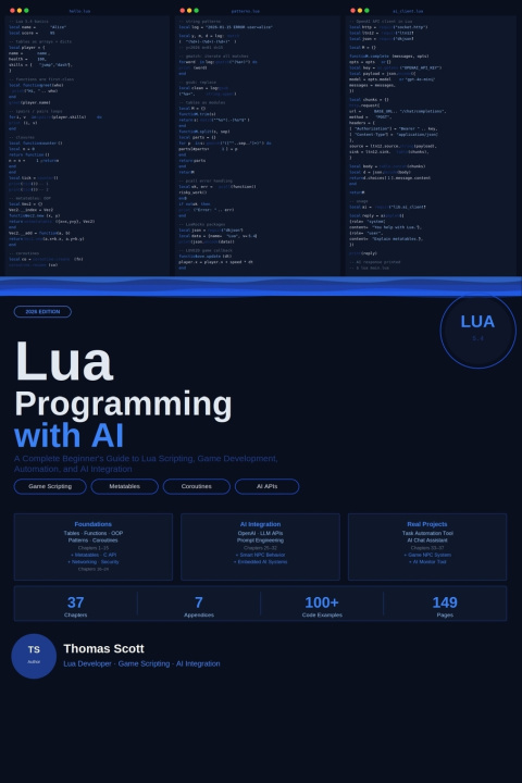Knjiga Lua Programming with AI Thomas Scott