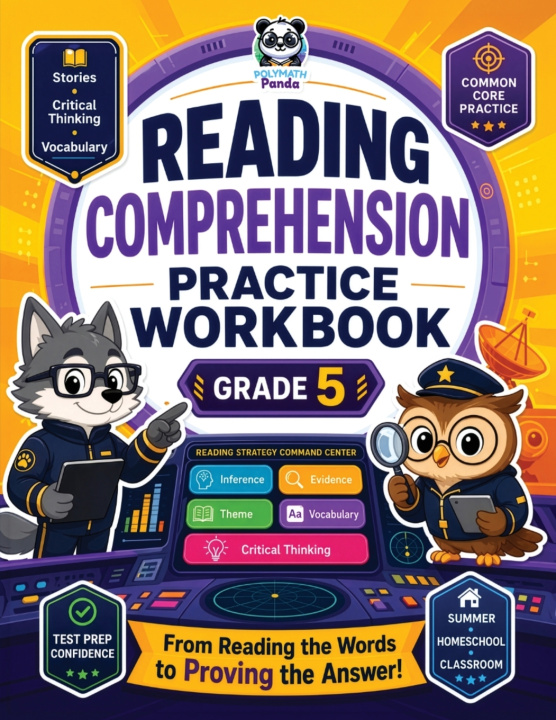 Kniha Reading Comprehension Grade 5 Practice Workbook Polymath Panda