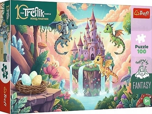 Gra/Zabawka Puzzle 100 Ritter Treflik und die Drachen 