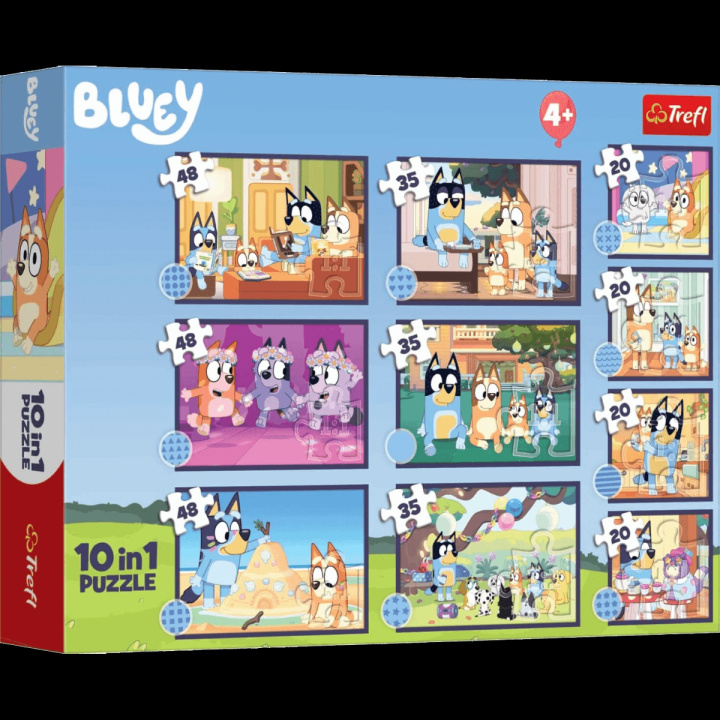 Hra/Hračka 10 in 1 Puzzle - Bluey 