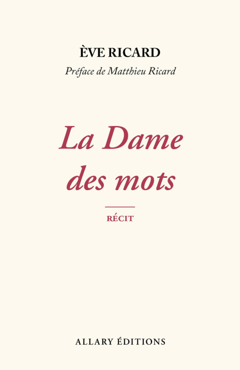 Kniha La dame des mots Ève Ricard