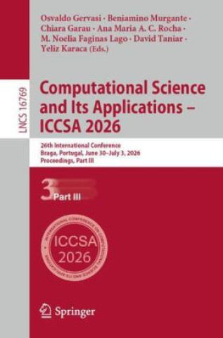 Boek Computational Science and Its Applications - ICCSA 2026 Osvaldo Gervasi