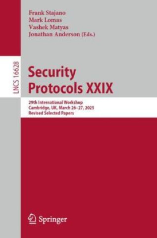 Könyv Security Protocols XXIX Frank Stajano