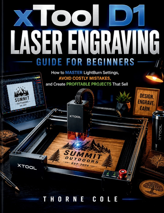 Kniha xTool D1 Laser Engraving Guide for Beginners Thorne Cole