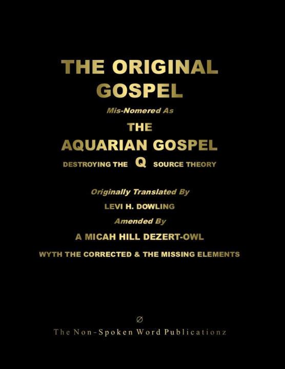 Kniha The ORIGINAL GOSPEL A Micah Hill Dezert-Owl