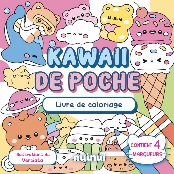 Libro Kawaii de poche - Livre de coloriage Renata Valencia