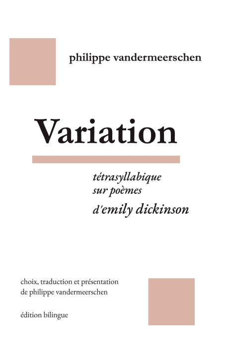 Kniha VARIATION VANDERMEERSCHEN PHILIPPE/DICKINSON EMILY