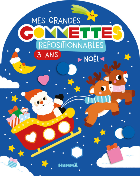 Libro Mes grandes gommettes repositionnables - 3 ans - Noël (Traineau dans le ciel) 