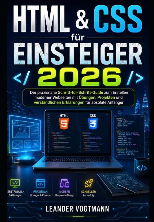 Book HTML & CSS für Einsteiger 2026 Leander Vogtmann