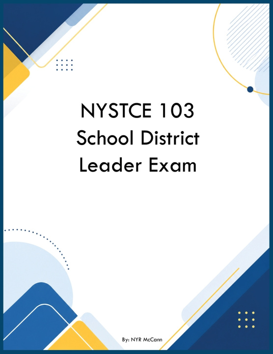 Kniha NYSTCE 103 School District Leader Exam NYR McCann