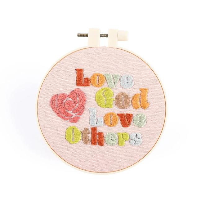 Libro Embroidery Kit - Love God Love Others 10cm 