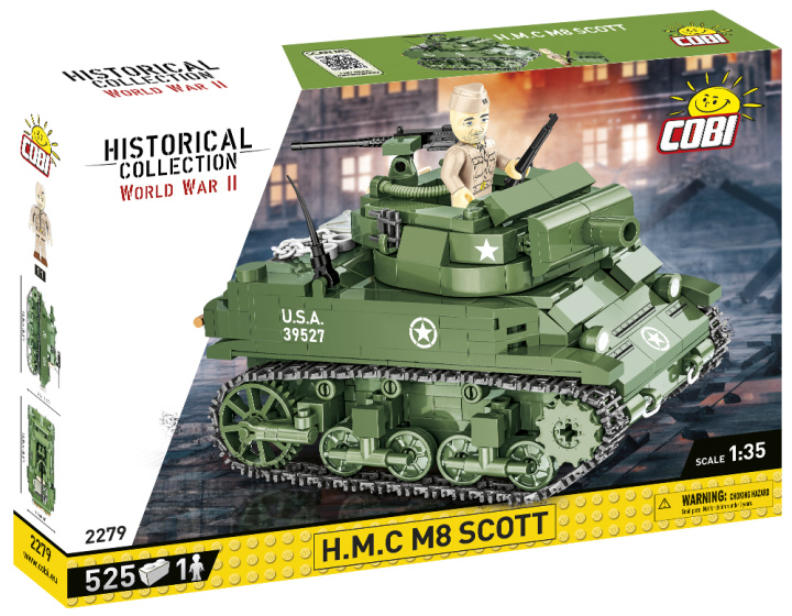 Kniha COBI klocki Czołg H. M. C. M8 Scott COBI-2279 