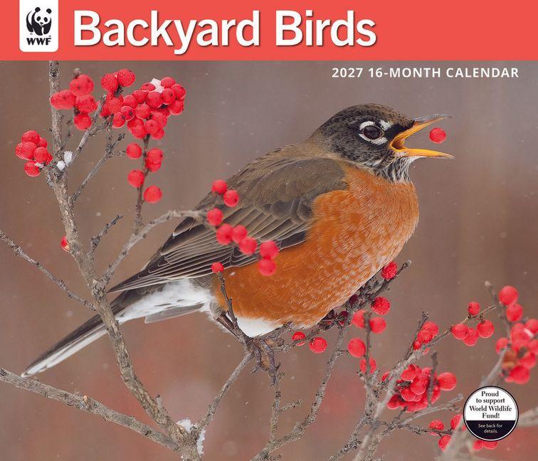 Kalendář/Diář WWF Backyard Birds 2027 Deluxe Wall Calendar 