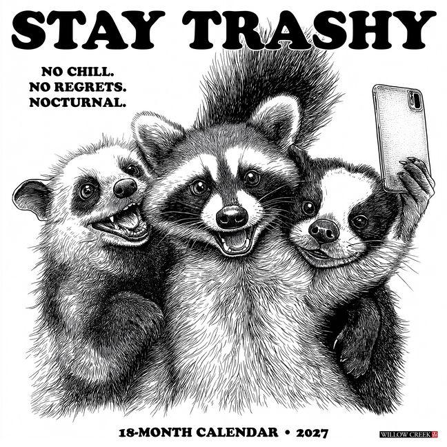 Kalendář/Diář Stay Trashy 2027 12 X 12 Wall Calendar Willow Creek Press