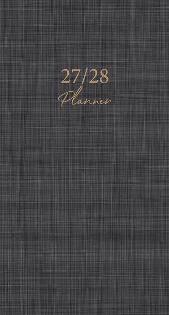 Kalendár/Diár Graphite Grid 2-Year 2027-28 3.5 X 6.5 Monthly Pocket Planner 