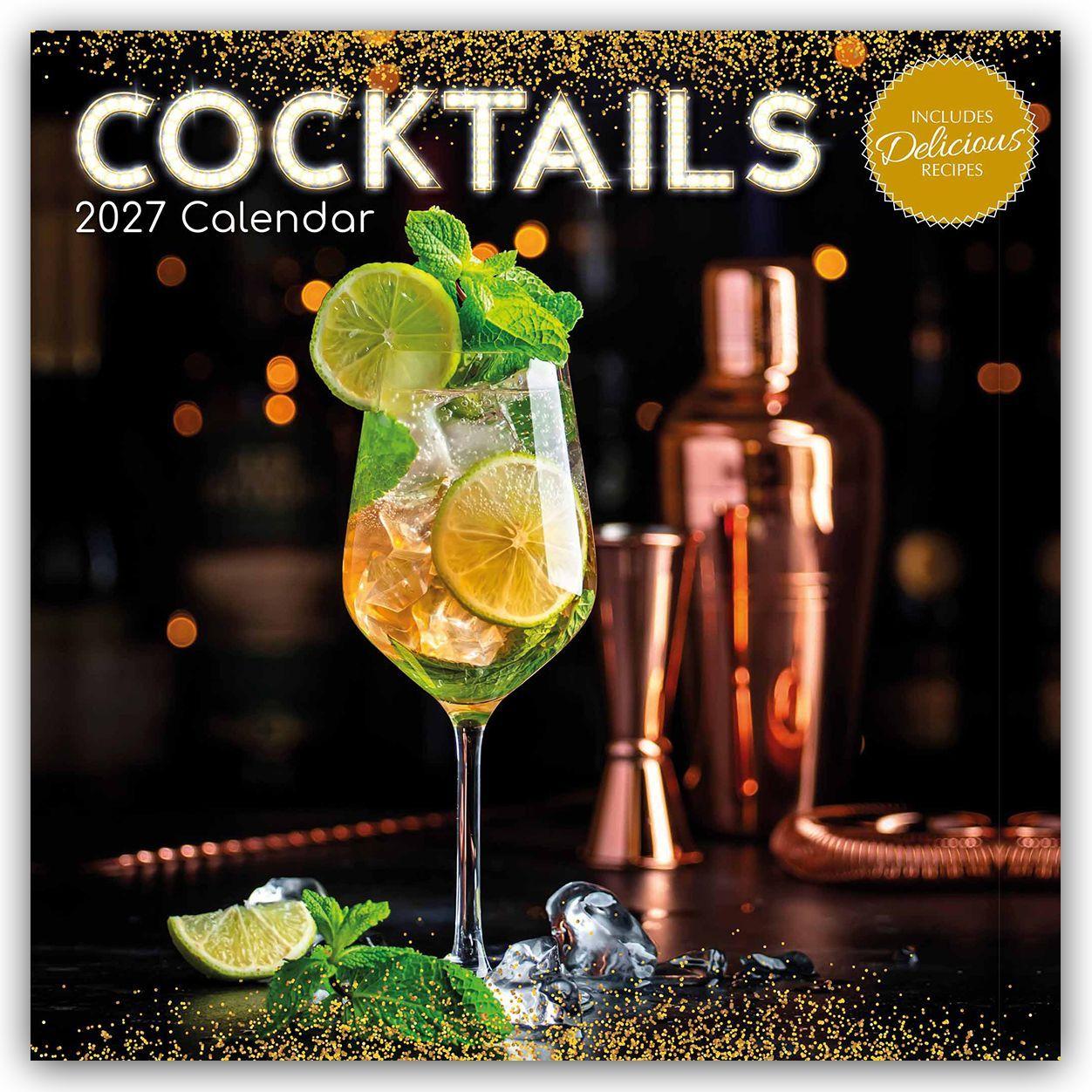 Kalendár/Diár Cocktails 2027 - 16-Monatskalender The Gifted Stationery Co. Ltd