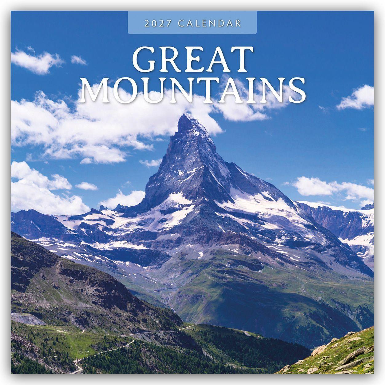 Kalendár/Diár Great Mountains - Die höchsten Berge 2027 - 16-Monatskalender Red Robin Publishing Ltd
