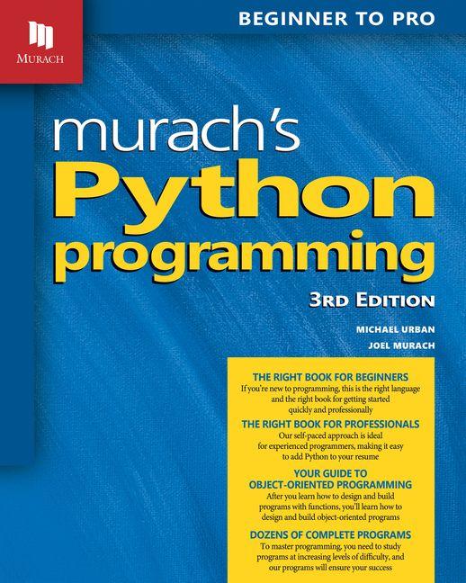 Knjiga Murach's Python Programming (3rd Edition) Michael Urban