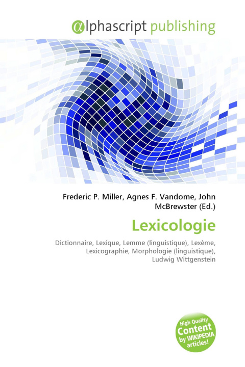 Kniha Lexicologie Agnes F. Vandome