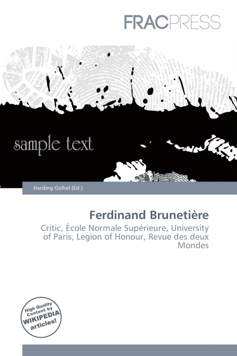 Kniha Ferdinand Brunetière 