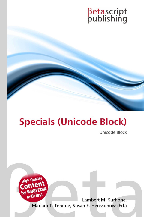Kniha Specials (Unicode Block) Mariam T. Tennoe