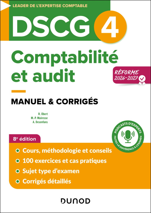 Kniha DSCG 4 - Comptabilité et audit - Manuel Réforme 2026-2027 Robert Obert