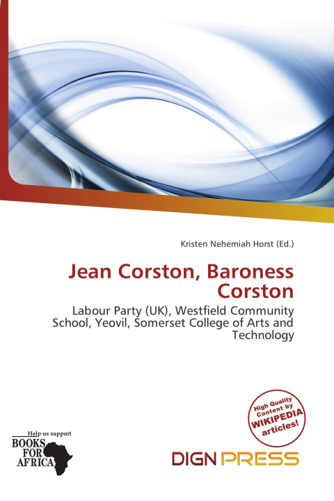 Livro Jean Corston, Baroness Corston 