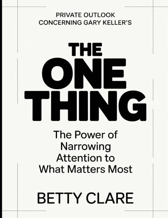 Libro Private Outlook Concerning Gary Keller's The One Thing Betty Clare