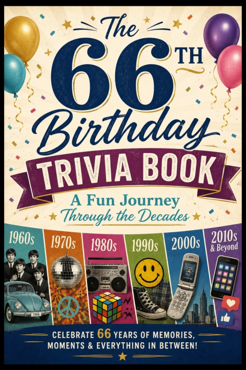 Könyv The 66th Birthday Trivia Book Liam Calder