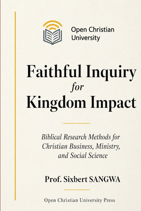 Książka Faithful Inquiry for Kingdom Impact Sixbert SANGWA