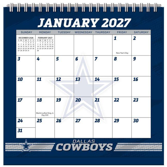 Kalender/Terminbuch Dallas Cowboys 2027 Easel Desk Calendar 