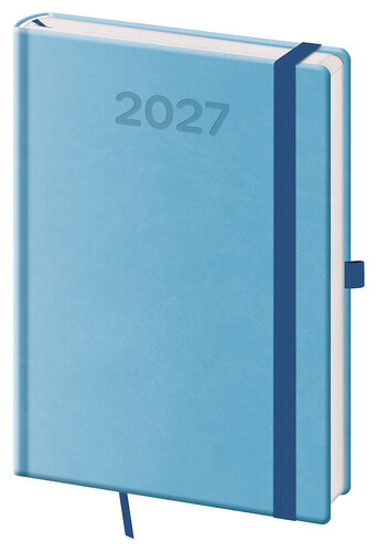 Kalendář/Diář Denní diář 2027 A5 Print Pop světle modrý 