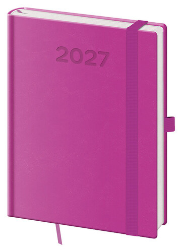 Kalendář/Diář Denní diář 2027 B6 Print Pop fialový 